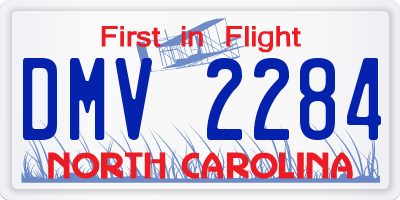 NC license plate DMV2284