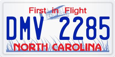 NC license plate DMV2285