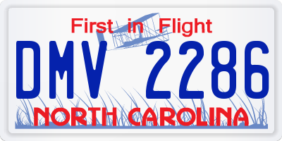 NC license plate DMV2286