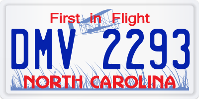 NC license plate DMV2293