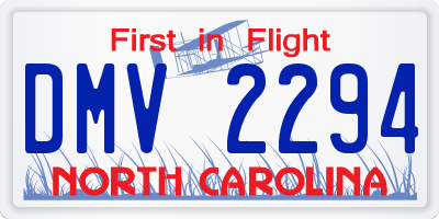 NC license plate DMV2294