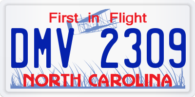 NC license plate DMV2309