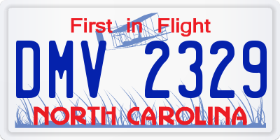 NC license plate DMV2329