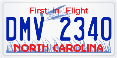 NC license plate DMV2340