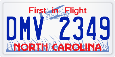 NC license plate DMV2349