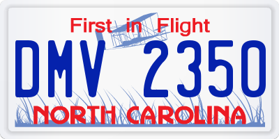 NC license plate DMV2350