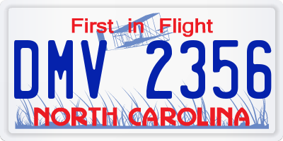 NC license plate DMV2356