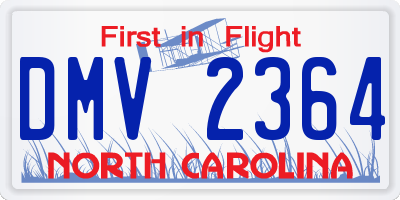 NC license plate DMV2364