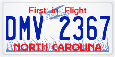 NC license plate DMV2367