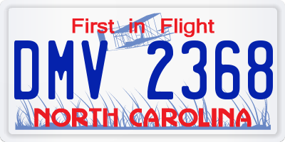 NC license plate DMV2368