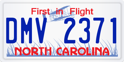 NC license plate DMV2371
