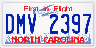 NC license plate DMV2397