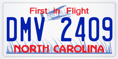 NC license plate DMV2409