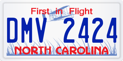 NC license plate DMV2424
