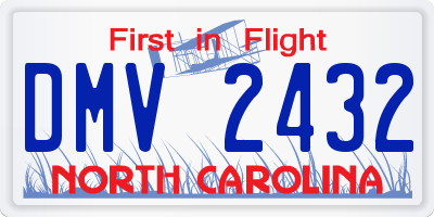 NC license plate DMV2432
