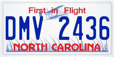 NC license plate DMV2436