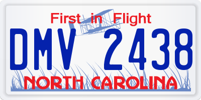 NC license plate DMV2438