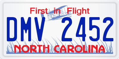 NC license plate DMV2452