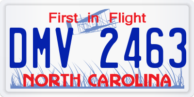 NC license plate DMV2463