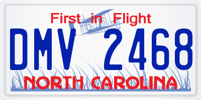 NC license plate DMV2468