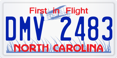 NC license plate DMV2483