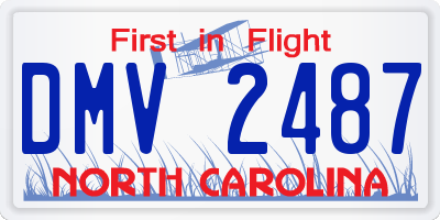 NC license plate DMV2487