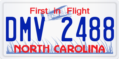 NC license plate DMV2488