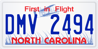 NC license plate DMV2494