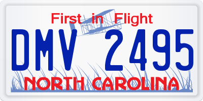 NC license plate DMV2495