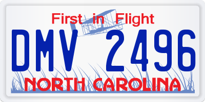 NC license plate DMV2496