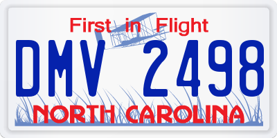 NC license plate DMV2498