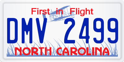 NC license plate DMV2499