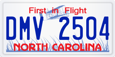 NC license plate DMV2504