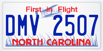 NC license plate DMV2507