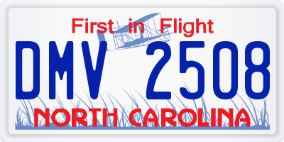 NC license plate DMV2508