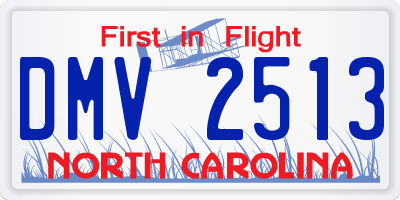 NC license plate DMV2513
