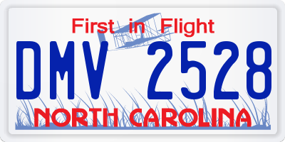 NC license plate DMV2528