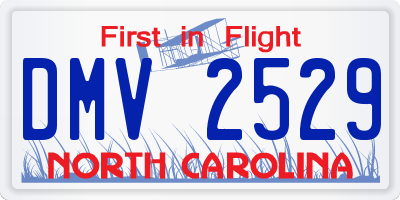 NC license plate DMV2529