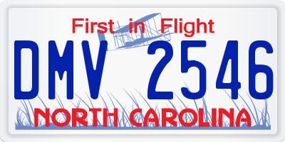 NC license plate DMV2546