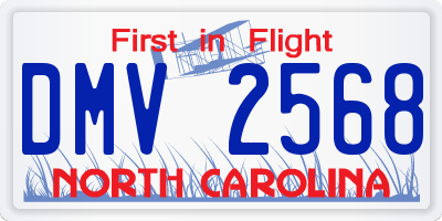 NC license plate DMV2568