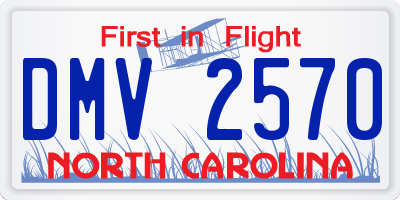 NC license plate DMV2570