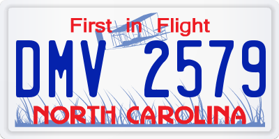 NC license plate DMV2579