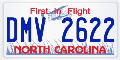 NC license plate DMV2622