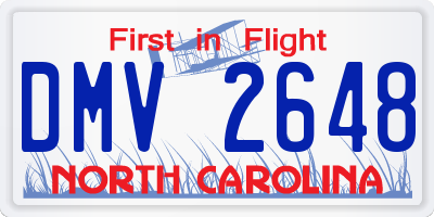 NC license plate DMV2648