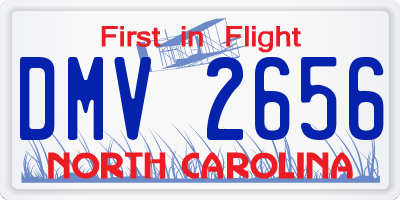 NC license plate DMV2656