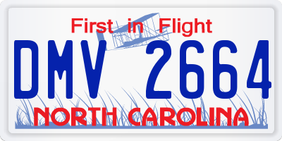 NC license plate DMV2664