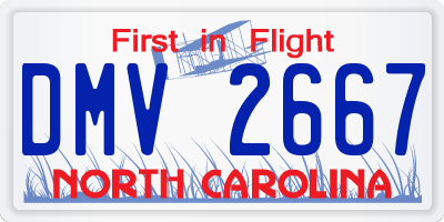 NC license plate DMV2667