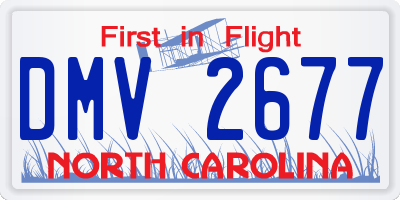NC license plate DMV2677