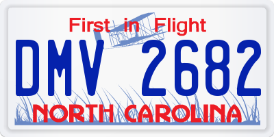 NC license plate DMV2682