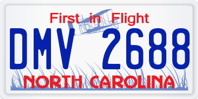 NC license plate DMV2688
